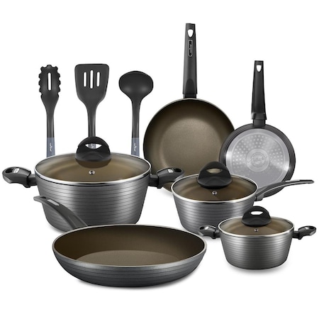 Nutrichef Home Kitchen Cookware Set (12-Piece) NCCW12S